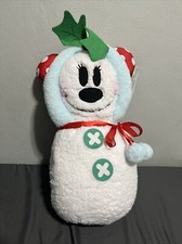 Disney Sherpa Minnie Mouse Snowman Christmas Greeter