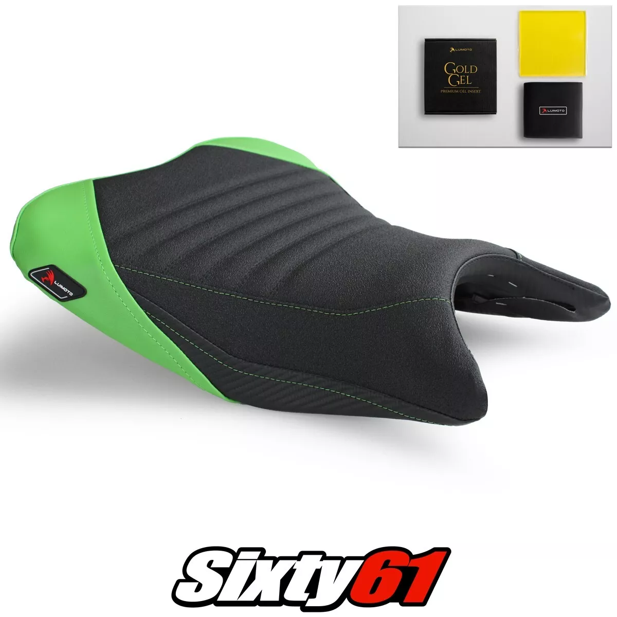 Kawasaki Ninja 400 Seat Cover and Gel 2018 2021 2022 2023 Green