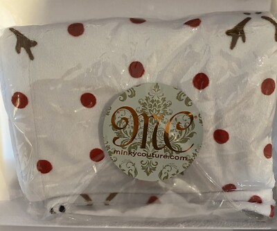 New Minky Couture Holiday Reindeer Soft Luxurious Pillowcase Standard