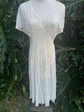 Vintage Carole Little Lace Shear Dress Size Small Boho Cottagecore Prairie NWT