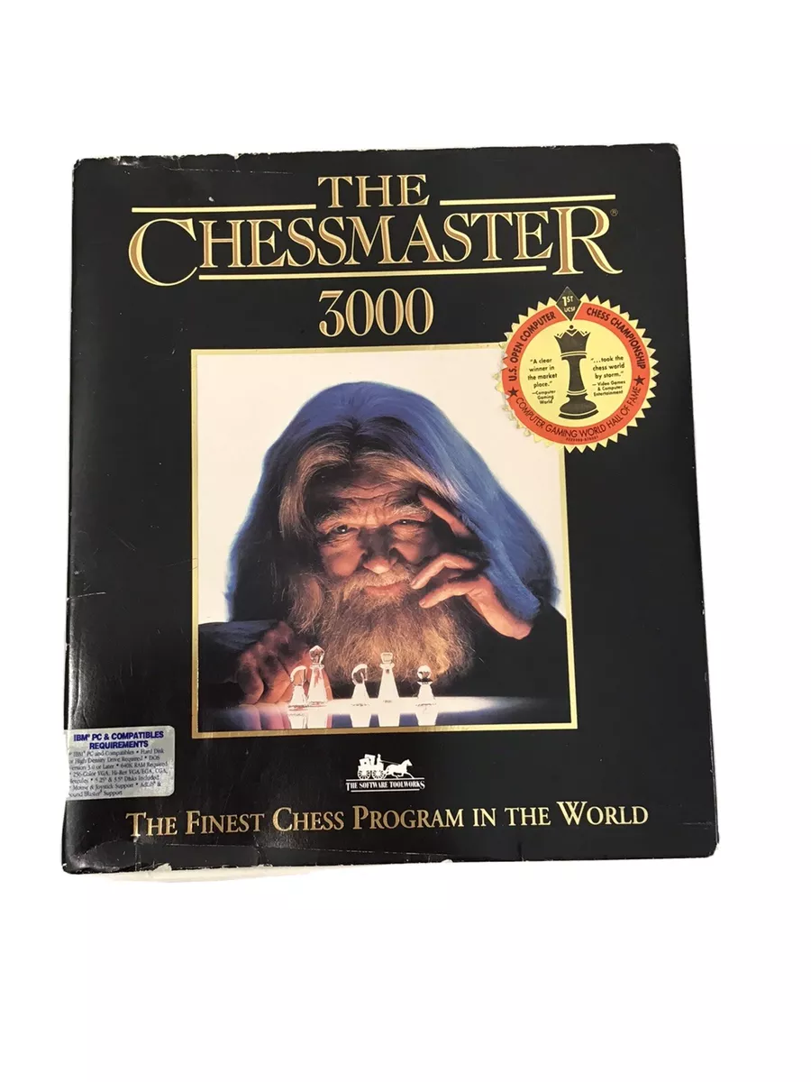 The Chessmaster 3000 Big Box IBM PC Dos 3.0 Floppy Big Box Rare