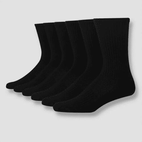 Calcetines acolchados Hanes Premium Performance para hombre 6pk - negros, 6-12 - Imagen 2 de 3
