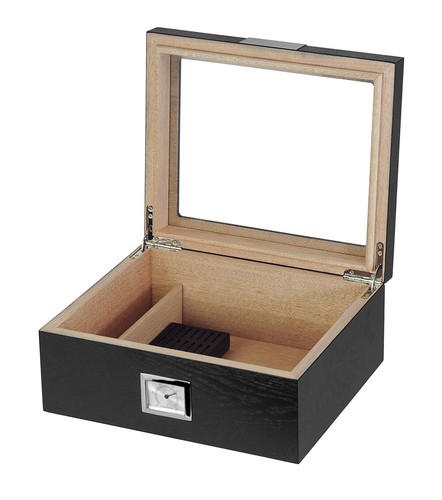 Hand Made 30+ Count Cigar Humidor Box Cabinet Veneer Humidifier Hygrometer 25 - Picture 6 of 8
