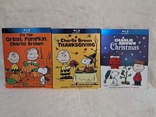Charlie Brown Peanuts Holiday Collection Blu-ray/DVD Lot Of 3 RARE Slipcovers