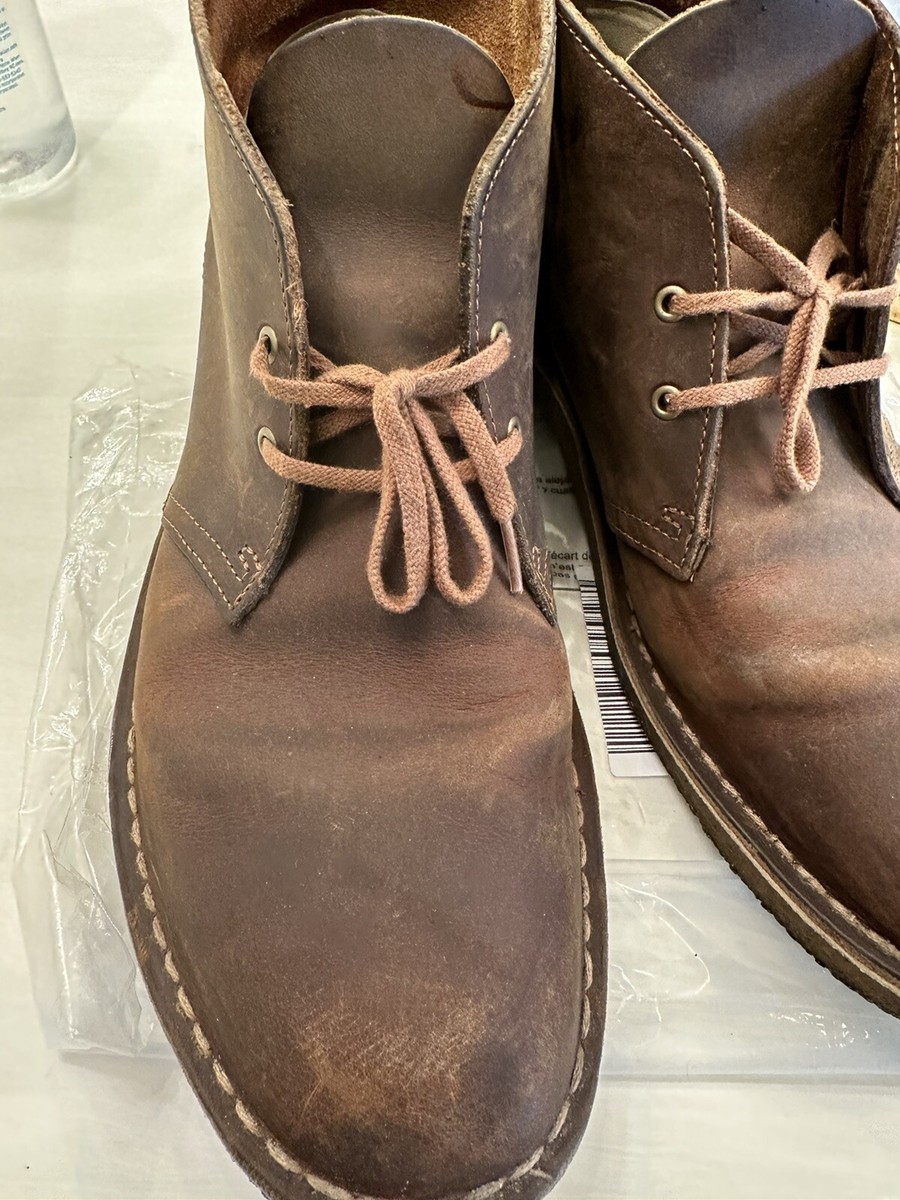 Clarks Originals Men's Desert Boot Size Beeswax Brown Leather