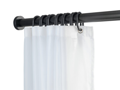 SCHÖNER WOHNEN-Kollektion Duschvorhang Teleskop-Stange Obleon 70-115cm Schwarz