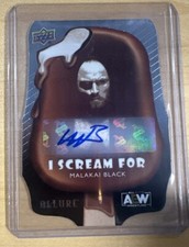 !AEW 2022 Allure Upper Deck I Scream For Malakai Black AutographedCard 1/800 Odd