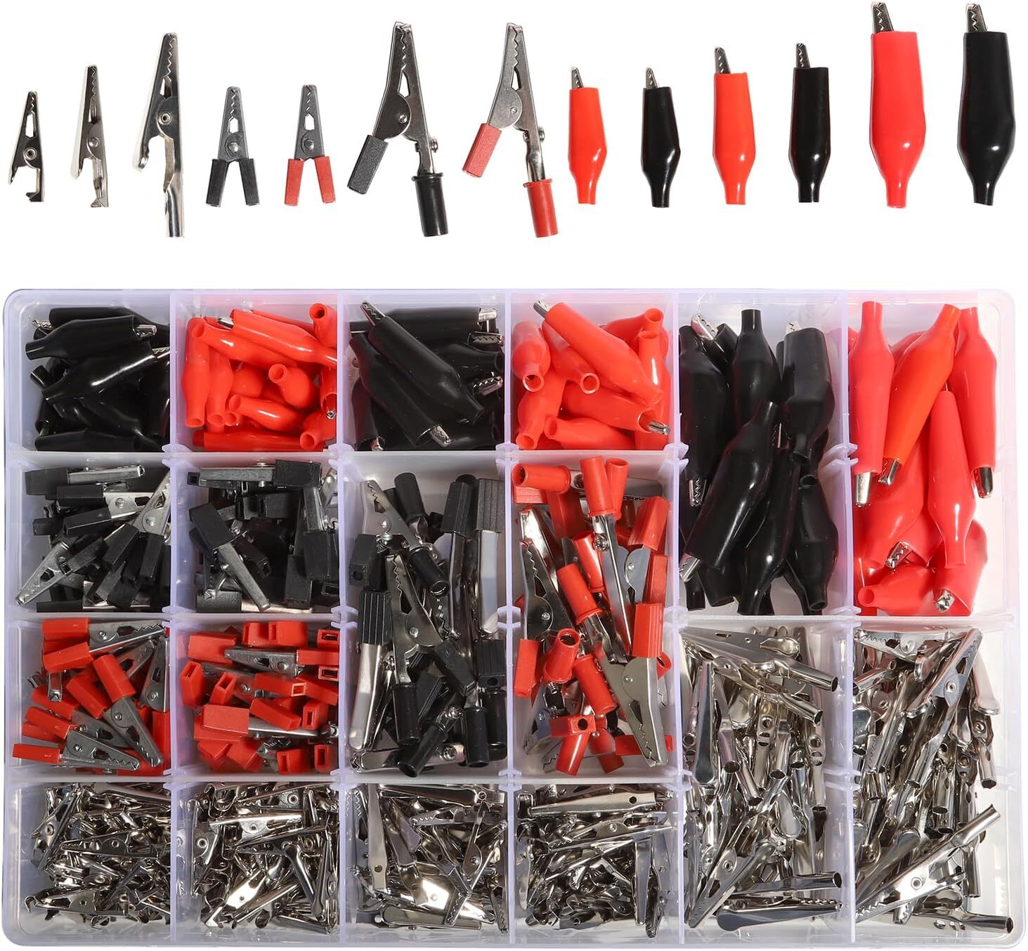 Mini Metal Alligator Clips Crocodile Clamps Silver Tone Nickel Plated Test Line