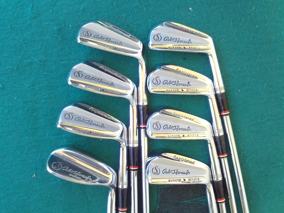Rare Robert Jones Jr Spalding Iron Set 3-PW Syncro Stroke Registered Golf Clubs - Image 2 of 4