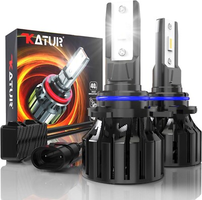 KATUR 9012 Scheinwerferlampe, 80W 16000LM 6000K kaltweiß 400% Helligkeit Super Br