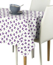 Purple Spring Flowers Signature Tablecloth Assorted Sizes