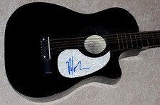 WAYNES WORLD ACTOR COMEDIAN MIKE MYERS SIGNED F/S ACOUSTIC BLACK GUITAR w/COA