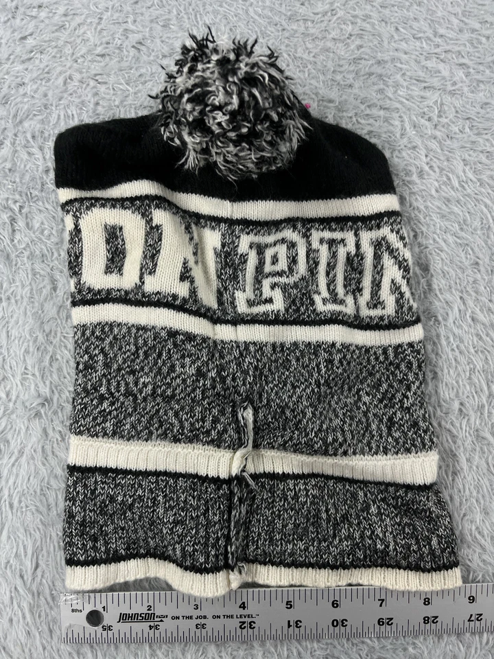 Victoria's Secret Gorro Toque Adulto Talla Única Negro Blanco Pom PINK NATION Acrílico Foto 3 de 4