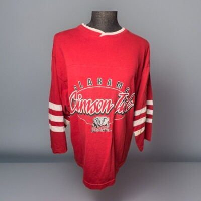Vintage ALABAMA Crimson Tide Football Shirt 80's 3/4 Sleeve 100% Cotton BAMA