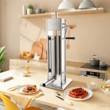 Hakka Manual Sausage Stuffer 7L 15LB Stainless Steel Meat Pressing Filler