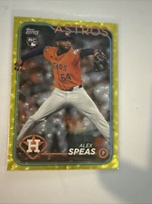 2024 Topps Alex Speas RC US222 Yellow Crackle /50 Houston Astros