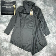 New ALLSAINTS Aiko Monument Coat Women's Grey Asymmetrical WO069F Coat US 2