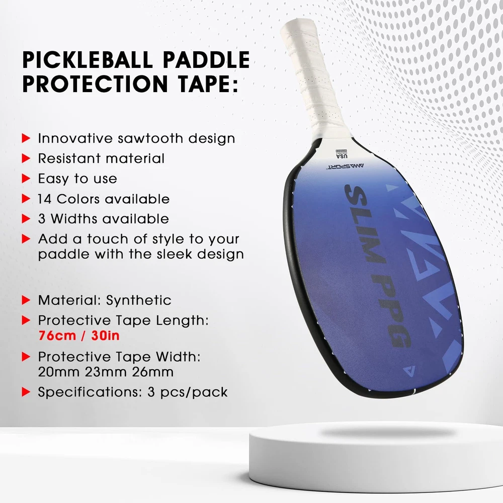 Pickleball Paddle Protection Tape - Paddle Head Edge Guard - Racket Edge Prot...