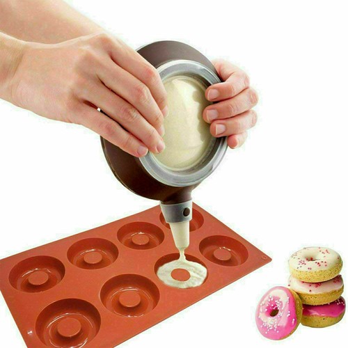 8 Cavities Silicone Mini Donut Doughnut Muffin Pan Maker Ring Biscuit Cake Mold. - Picture 3 of 10