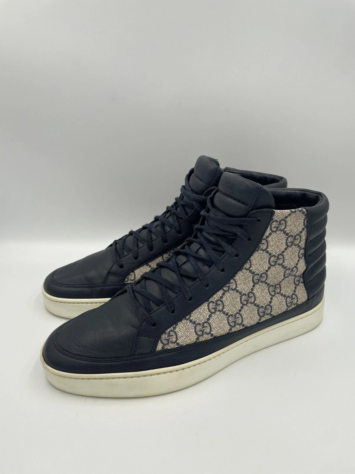Baskets montantes Gucci Supreme Soft GG cuir marine as taille 8 US