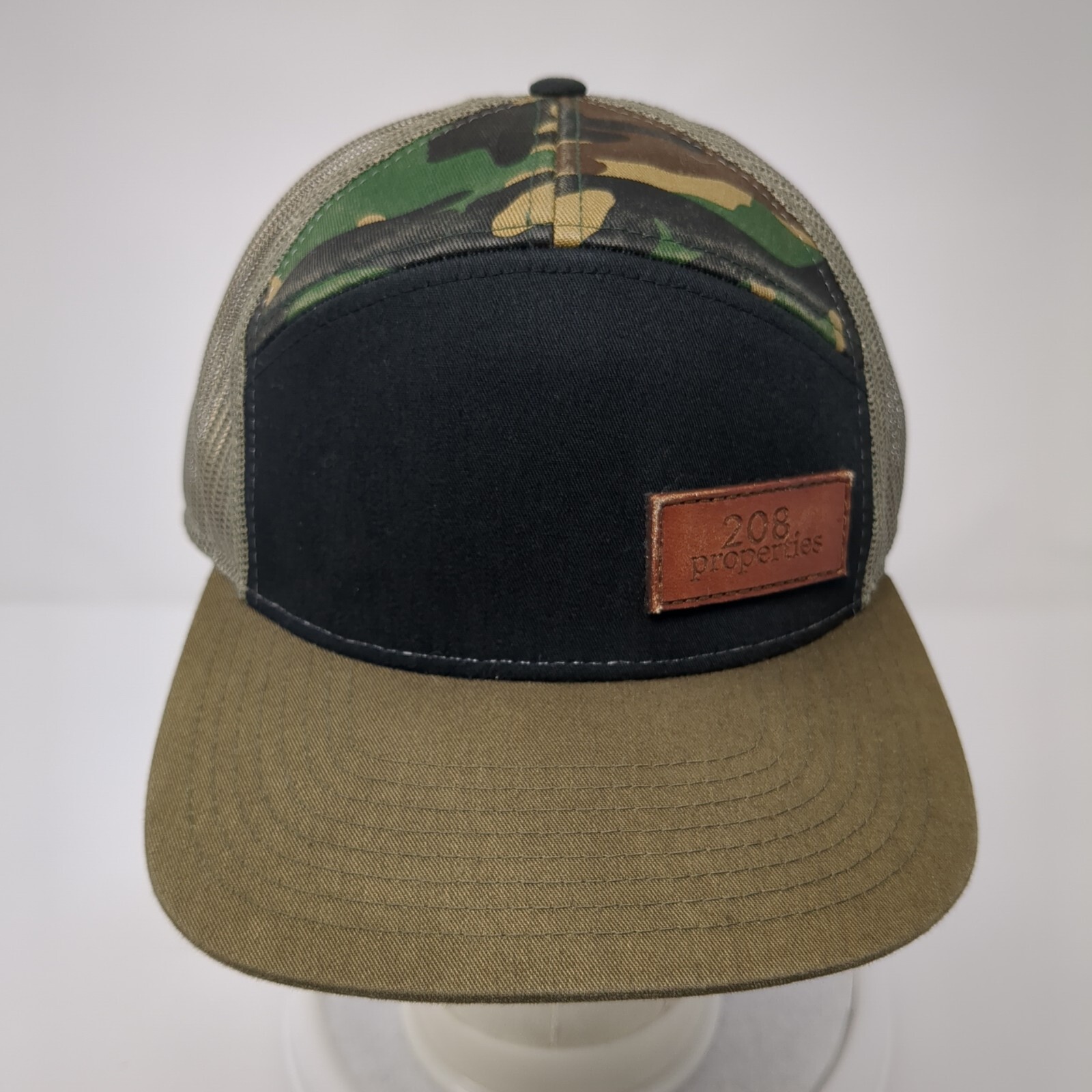 208 Properties Patch Snapback Trucker Hat Multi O… - image 2