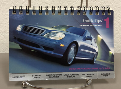 2002 Mercedes Benz S-Class S430 S500 S55 AMG S600 Owner's Manual