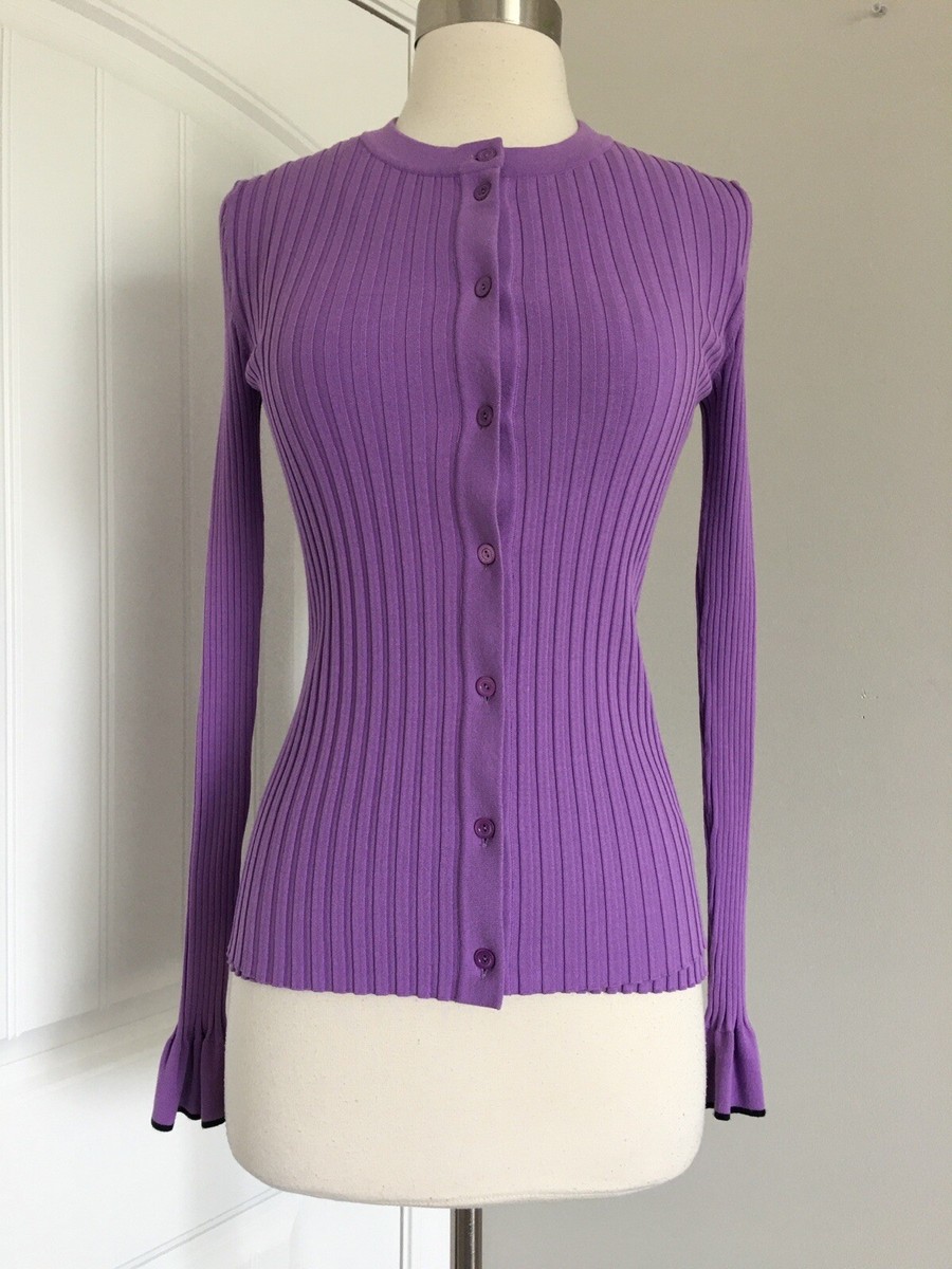 EMILIO PUCCI LIGHT PURPLE 2 PIECE SWEATER TOP SET SIZE S/M MADE IN