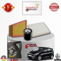 Inspektionskit Filter + ÖL Renault Scenic III 1.6 16V 81KW 110CV Von 2014->