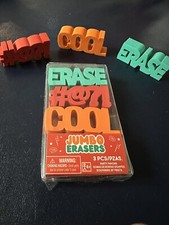     15 Packs Of Jumbo Erasers School Teaching birthday party favors 45 Total