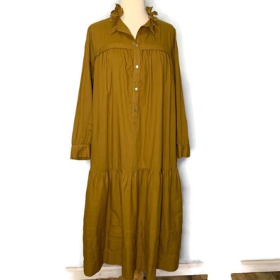 Soeur Women s 100% Cotton Modene Midi Oversized Dress In Bronze Size 40, L