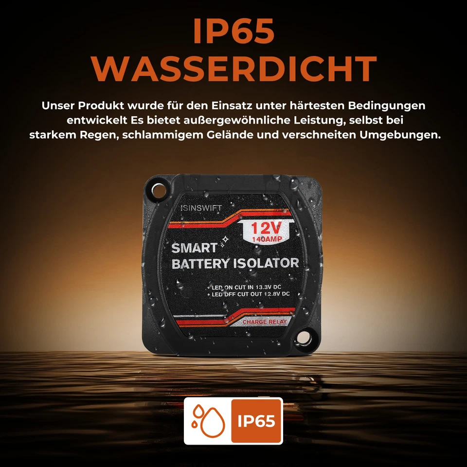 BSR 12V Vollautomatisches Batterie Trennrelais 140A VSR Laderelais KFZ Camper - Bild 3 von 4