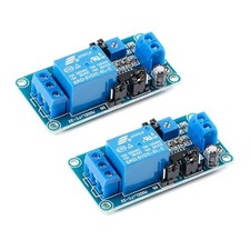 2Pcs DC 5V Delay Relay Module Delay Relay Switch with Timer Adjustable