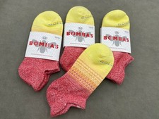 BOMBAS 4 Pairs Women Rainbow mix Performance Cushion Ankle Socks Size Med