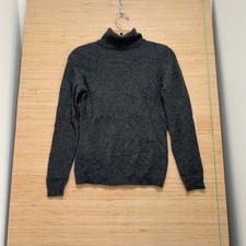 Charter Club Luxury 100 Cashmere Turtleneck Sweater Gray Womens Small 5928