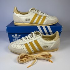 Adidas Japan W IG2011 Women  s 8.5 White Yellow Leather Retro Originals New