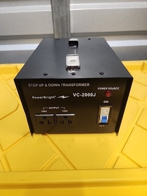 Powerbright VC-2000J Transformer 2000W Step-Up/Down Voltage Converter Pre-owned