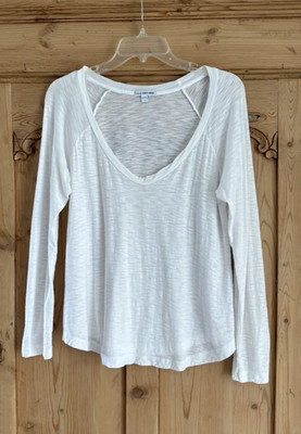 James Perse  Slub V Neck Shirt Size 1 Womens Cotton top tee