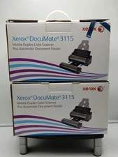 LOT OF (2) Xerox DocuMate 3115 Mobile Duplex Color Document Scanner Feeder