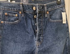 GAP NWT Cheeky Straight High Rise Blue Denim Jeans Size 28 Regular