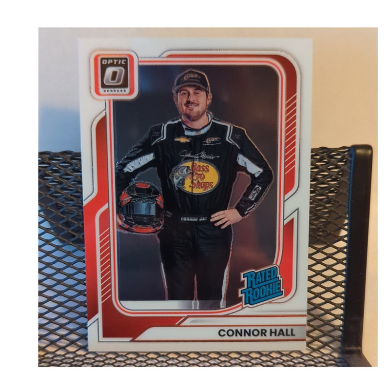 2026 panini donruss racing optic rated rookie connor hall holo silver #99 nascar