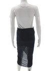 Helmut Lang Womens Blue Micro Modal Wrap Midi Skirt Size S — photo 3