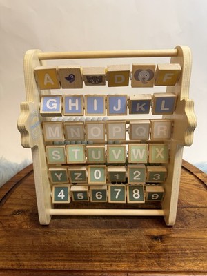 Moover Wooden Alphabet Number Toy ABC 123 Montessori Learning Activity Blocks
