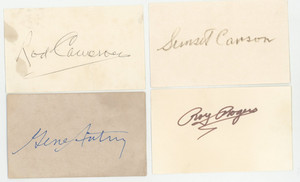 * GREAT * HOLLYWOOD COWBOY AUTOGRAPH COLLECTION #2 - Roy - Gene - Sunset - Rod