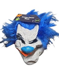Creepy Clown Mask Halloween Blacklight Reactive Glow Party Costume Prop