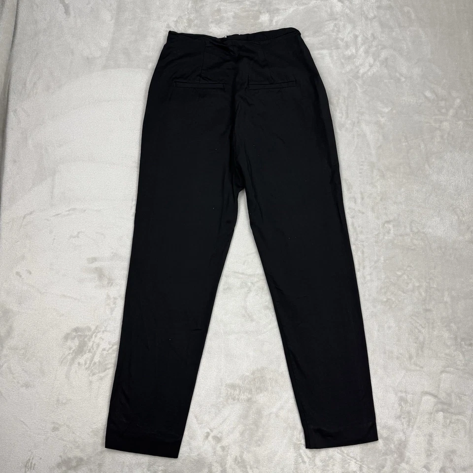 Pantalones de vestir Sandro Paris con volantes negros cintura alta talla 36x26 Foto 3 de 4