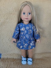 Handgemachte Puppenkleidung Kleid/ Leggins Für 46-50cm Götz Hannah Jessica NEU