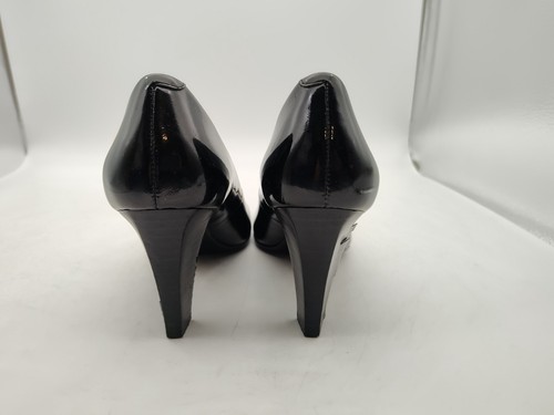 Coach-Sheri Women's Black Patent Leather Cap Toe-Pumps-Heels-Shoes-Size 7B-NICE - Picture 4 of 15