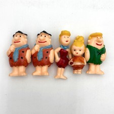 THE FLINTSTONES FIGURINES LOT OF 5 HANNA BARBERA VINTAGE FIGURES COLLECTIBLES