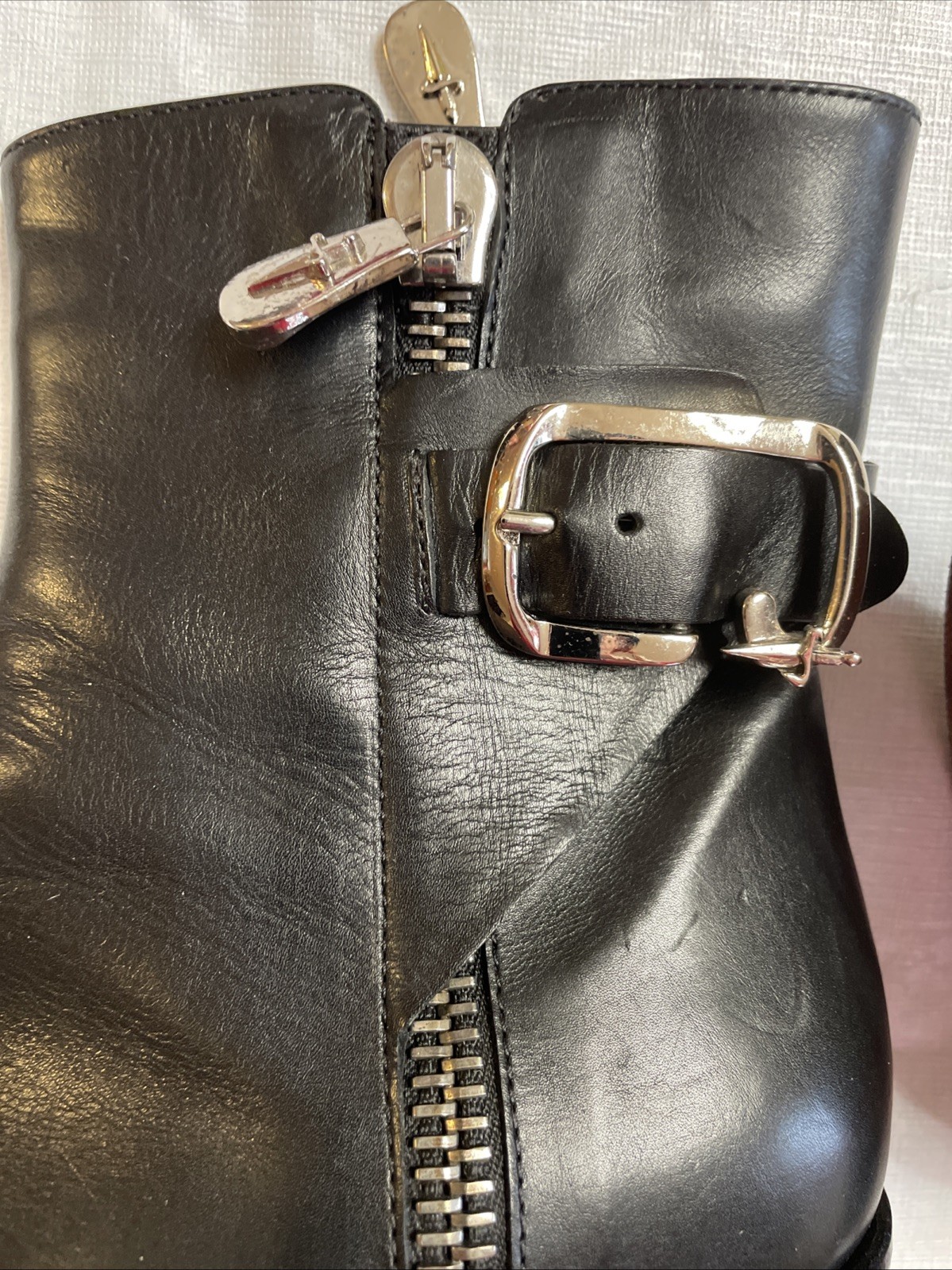 Cesare Paciotti Black Leather Boots Italian Designer Boots Women's 37 image 5