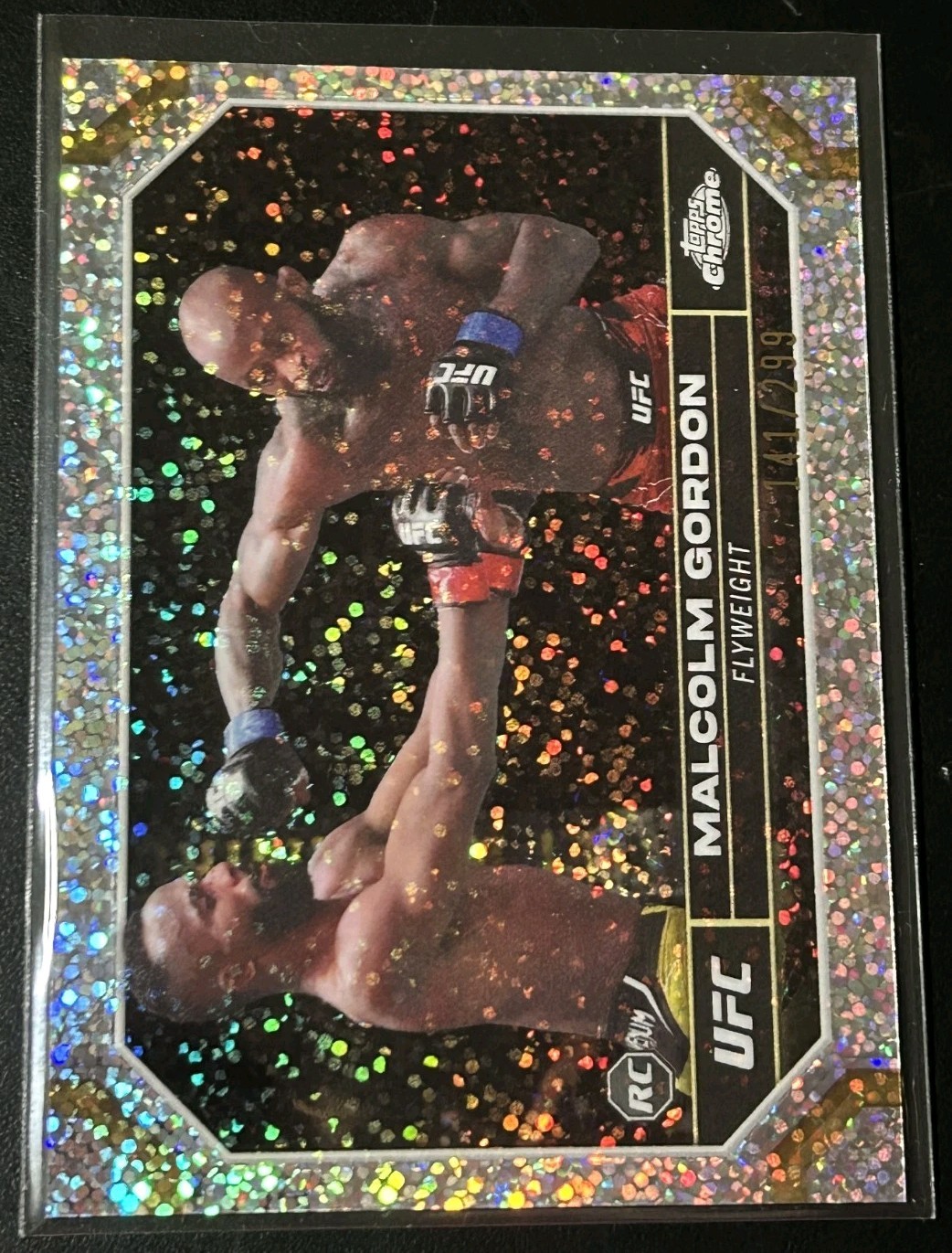 2024 Topps Chrome UFC #196 Malcolm Gordon Speckle Refractor /299